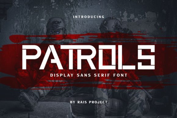 Evaluating Patrols: A Bold, Robotic Display Font for High-Impact Design