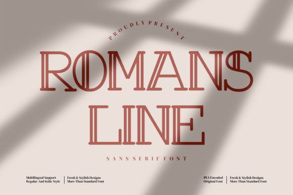 Evaluating Romans Line: A Vintage Display Font for Modern Design Projects
