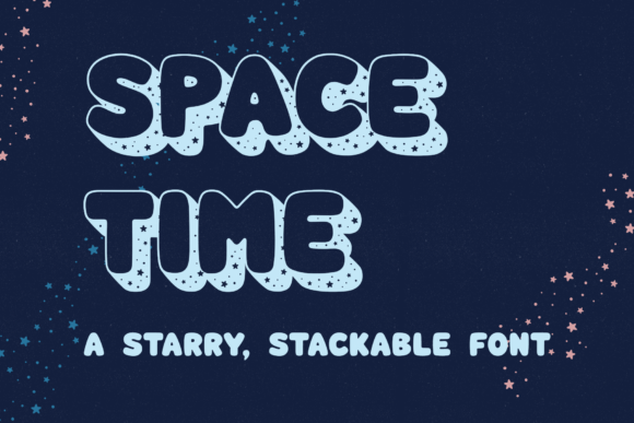Space Time: Elevating Visual Design with a Starry, Outlined Display Font