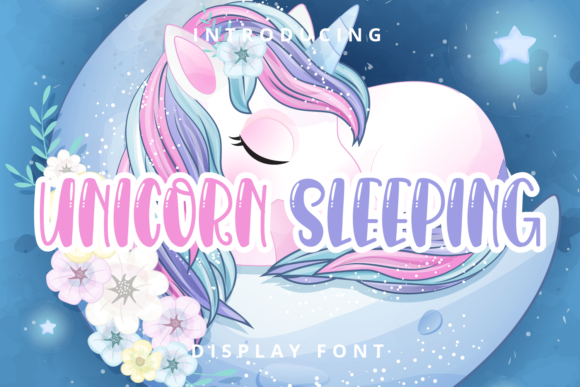 Unicorn Sleeping: A Cool and Bubbly Display Font for Creative Projects
